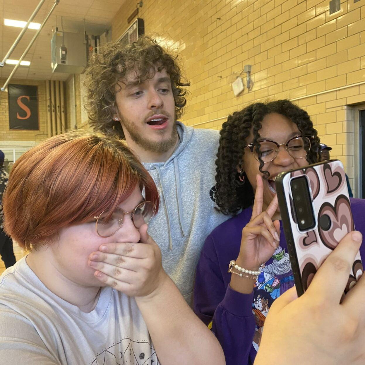 Rapper Jack Harlow visits several JCPS schools on April 27, 2023